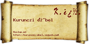 Kurunczi Ábel névjegykártya